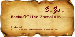 Bockmüller Zseraldin névjegykártya